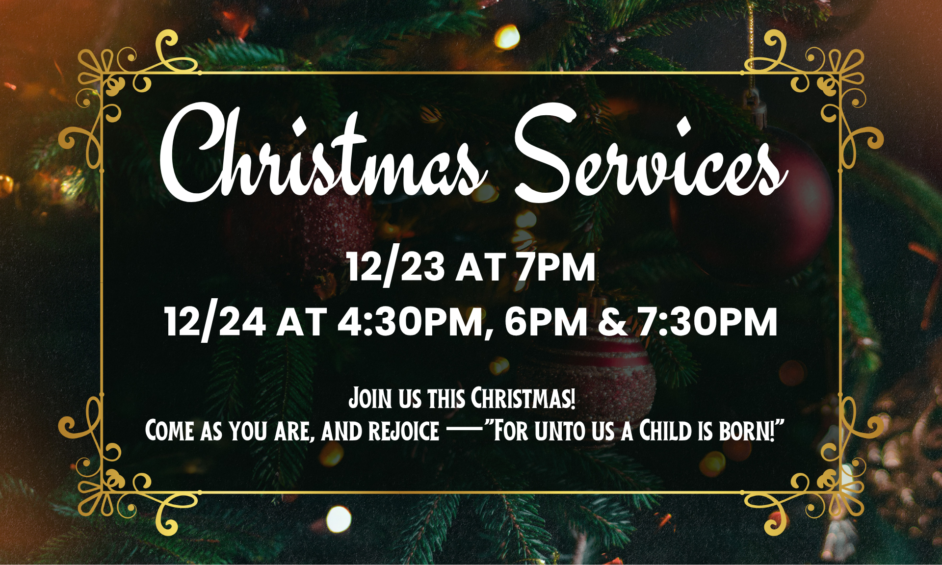 Christmas Eve 12/23 & 12/4